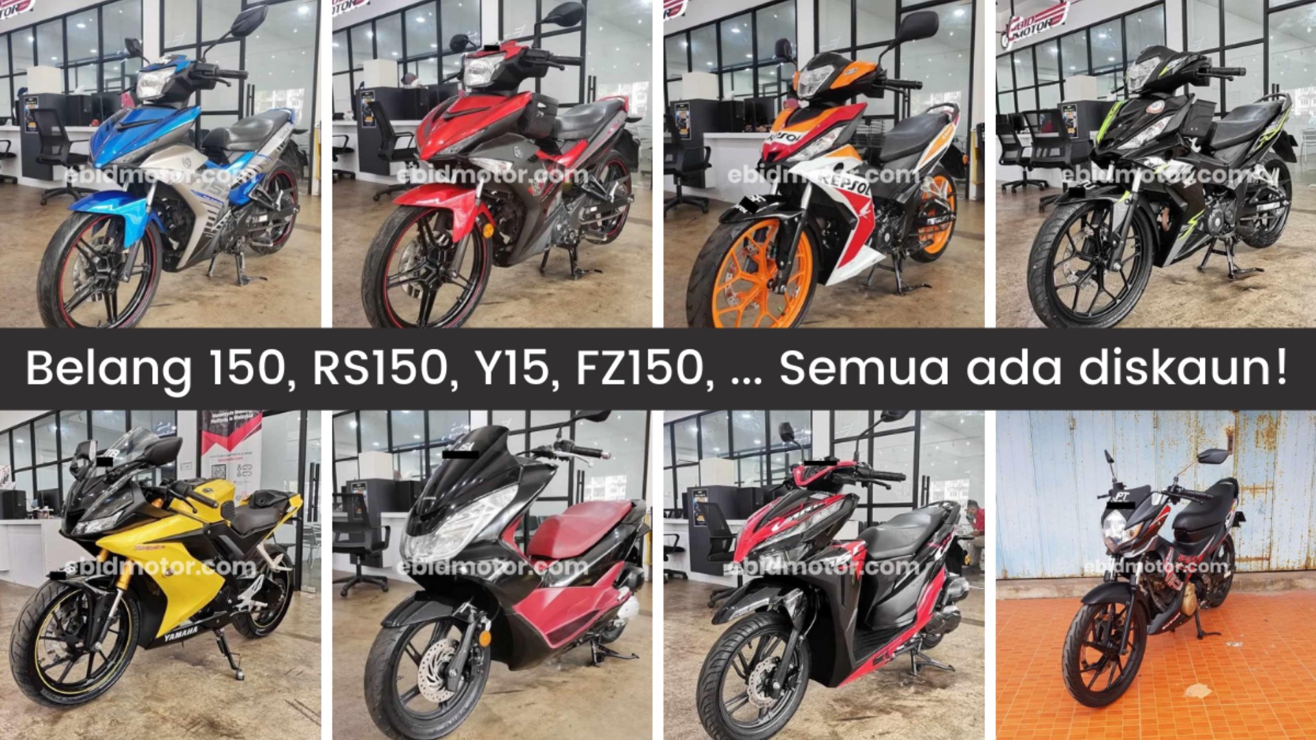 Pilihan Motor Terpakai 150cc serendah RM4,300 sahaja! PKPB Online Sales!!