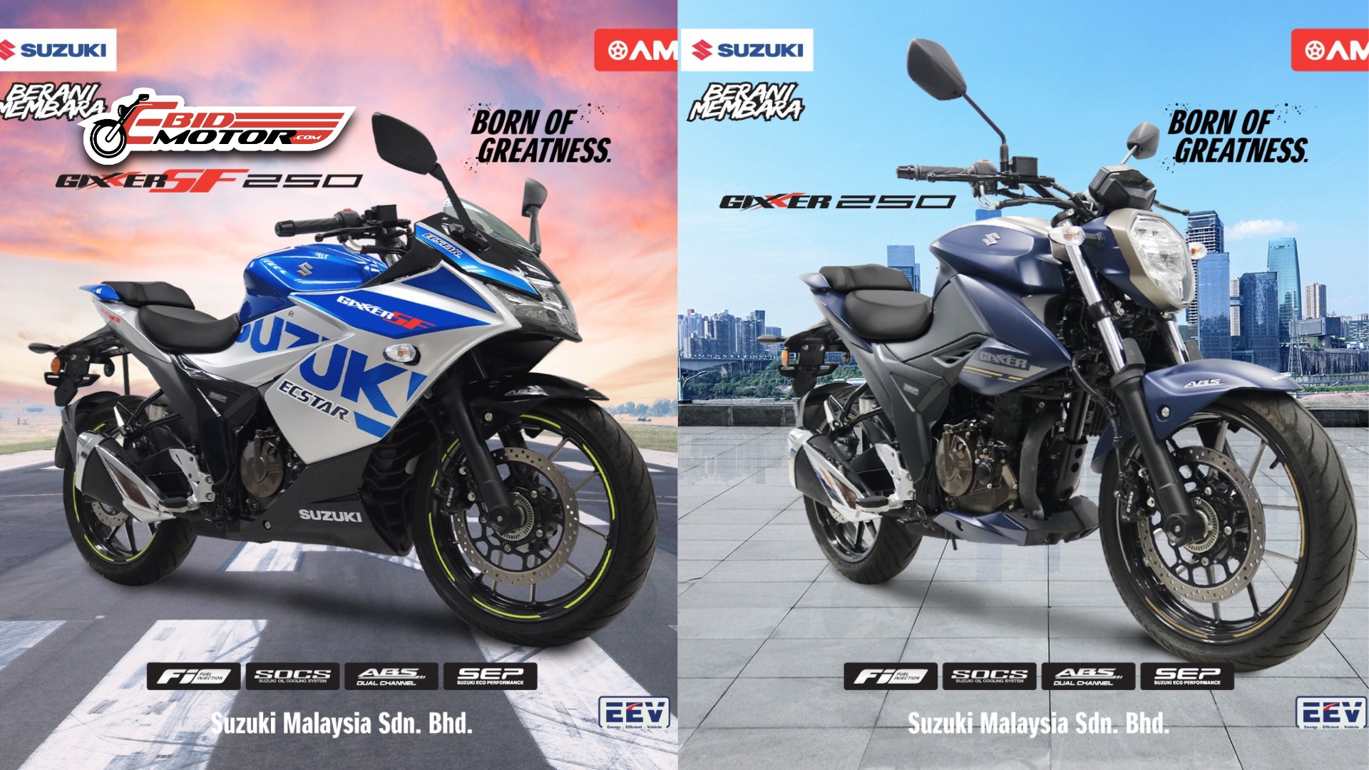 Rasmi! Suzuki Malaysia Lancar Gixxer 250 & SF250, Harga Dari RM14,500!