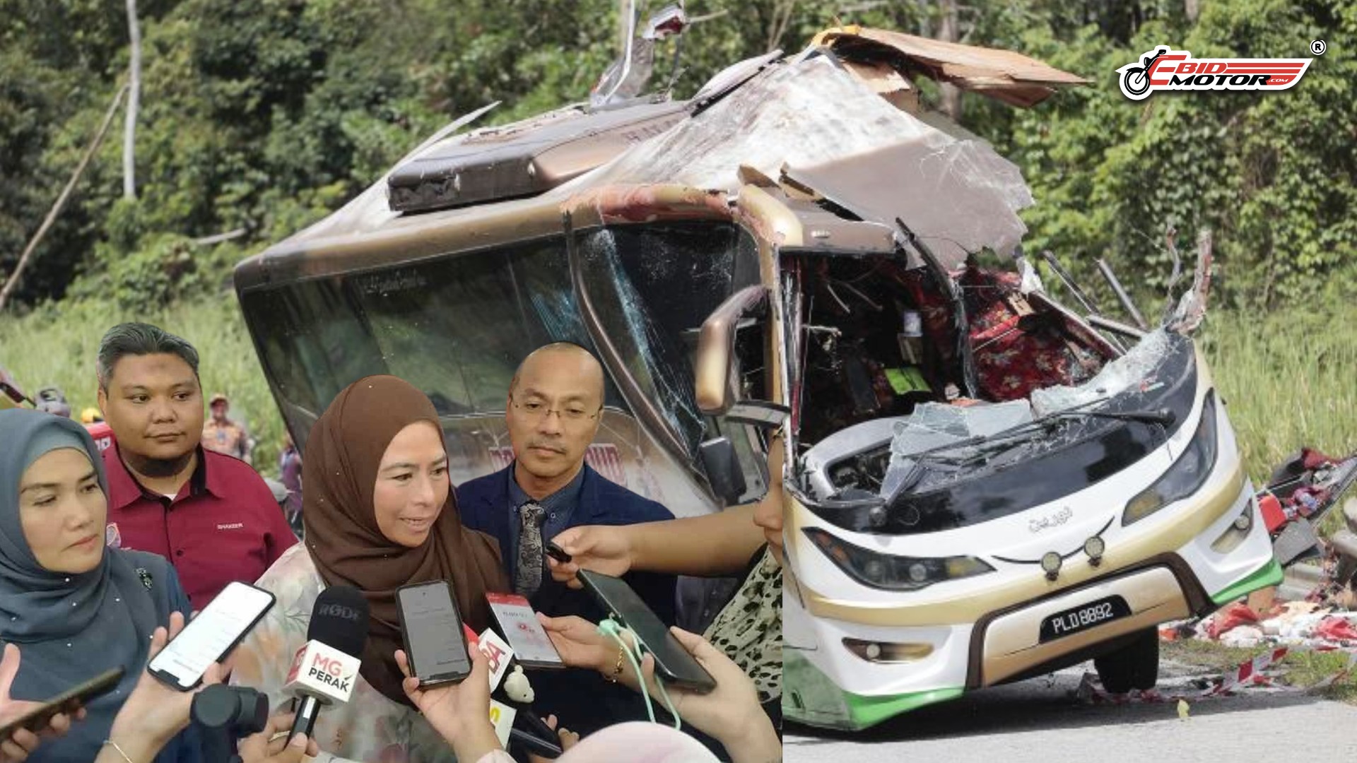 Nahas Bas UPSI - Pelajar Rayu Perlahankan Bas Tapi Tak Diperdulikan Pemandu