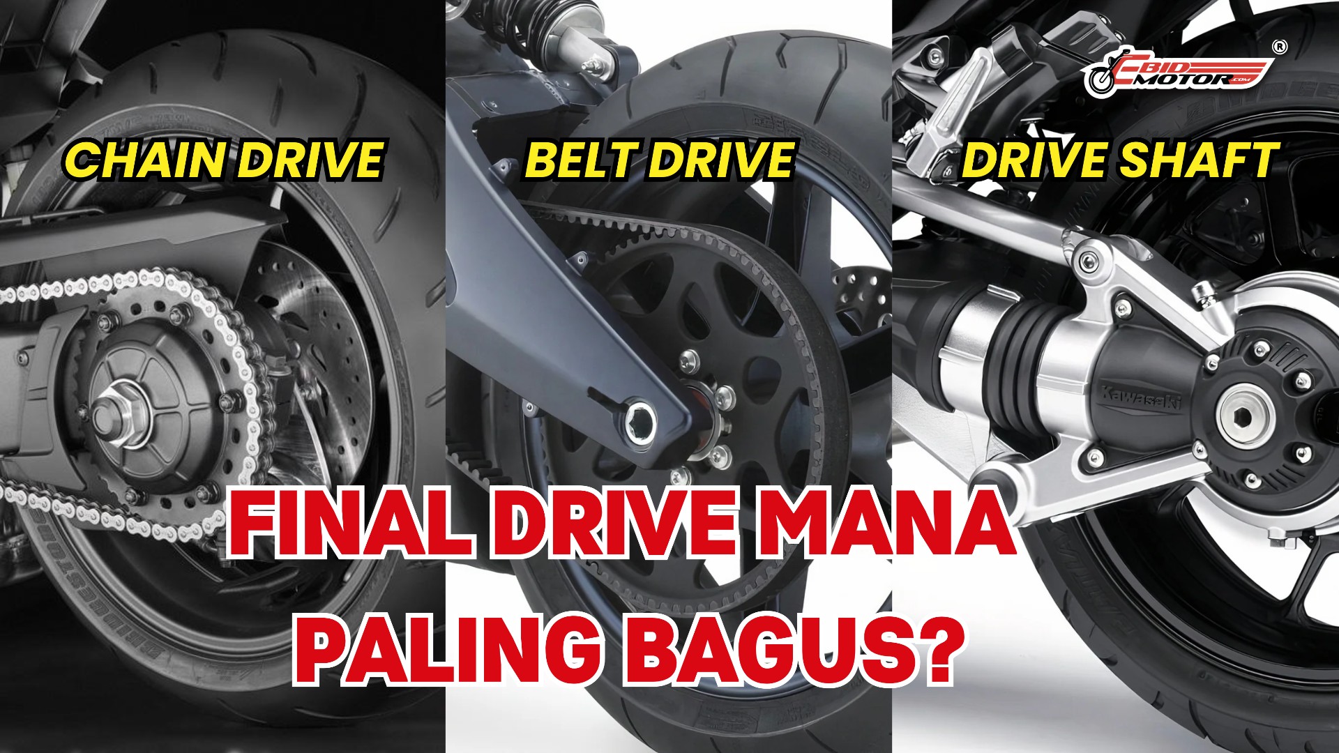 Rugi Beli Motor Pakai Belting? Kenali Perbezaan Rantai, Belting dan Shaft!