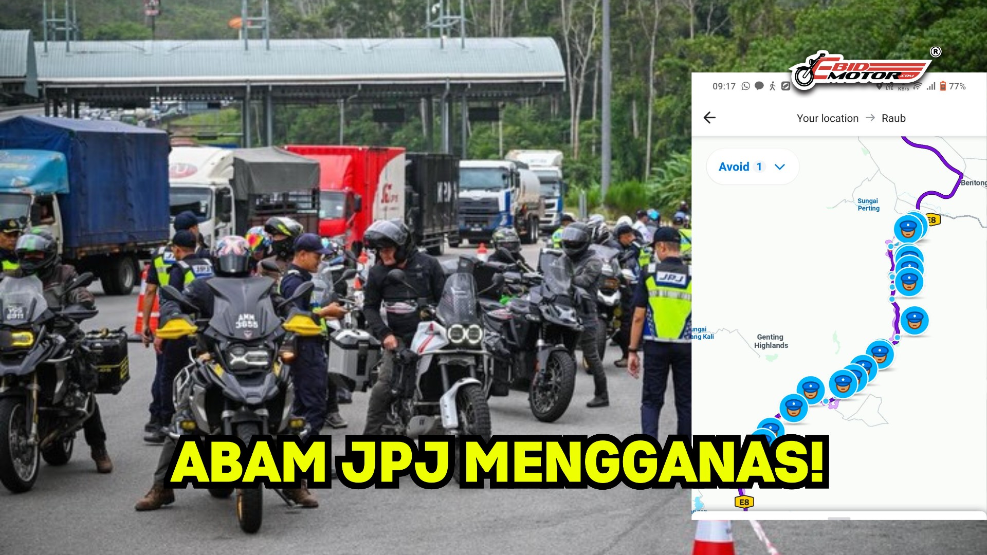 'Pukat Mega' Karak, JPJ Sita 110 Motosikal Termasuk 6 Kereta Mewah!