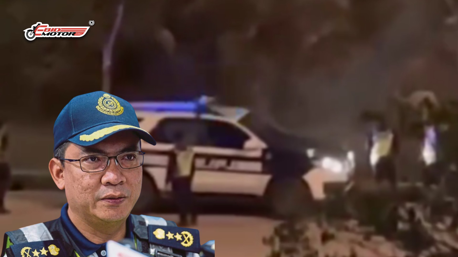 Budak Motor Baling Mercun Ketika Operasi Trafik, JPJ Lapor Polis 