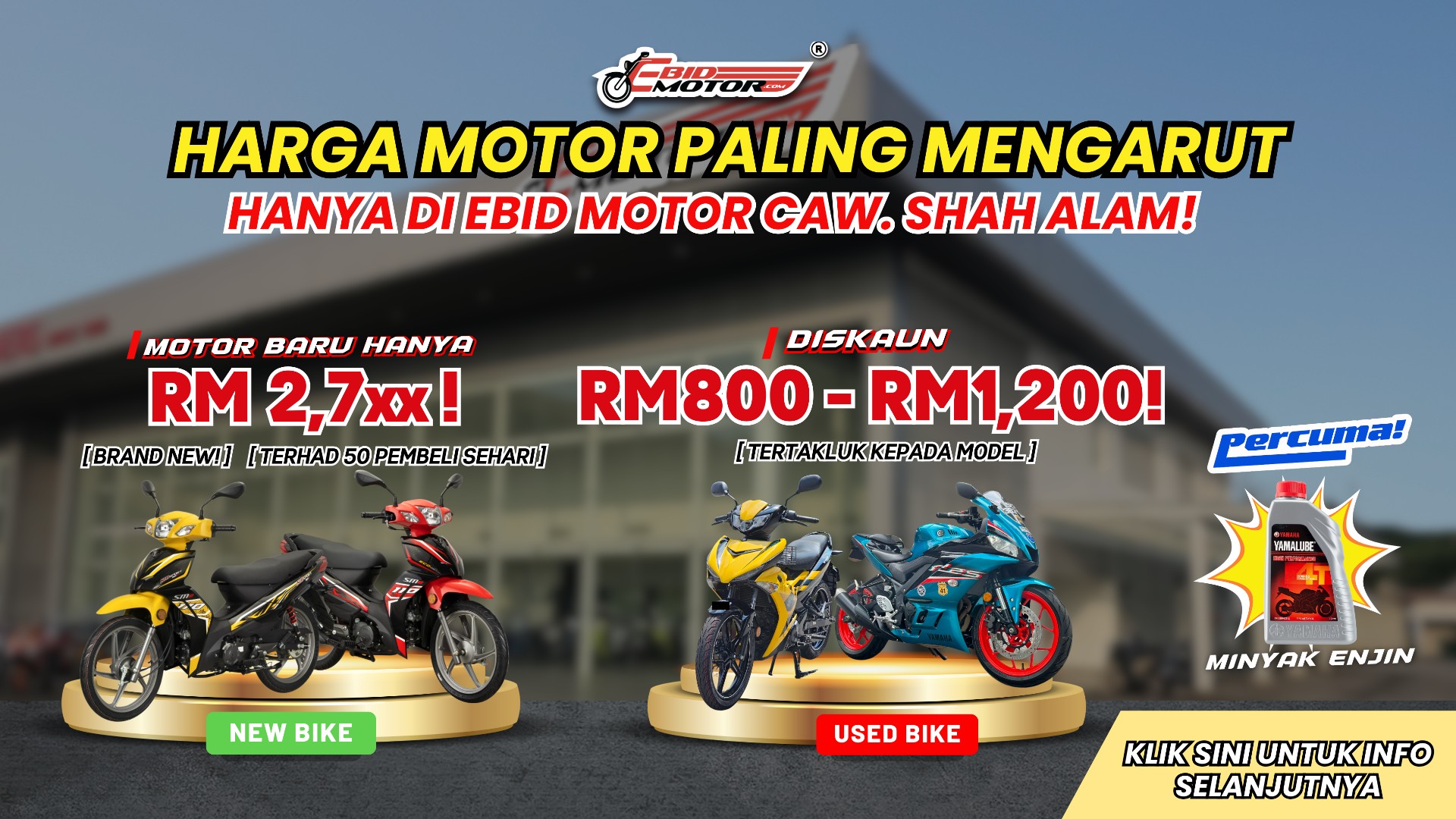 Inilah Promosi TERGILA Di Pembukaan Flagship Store Baru Ebid Motor Sdn Bhd!